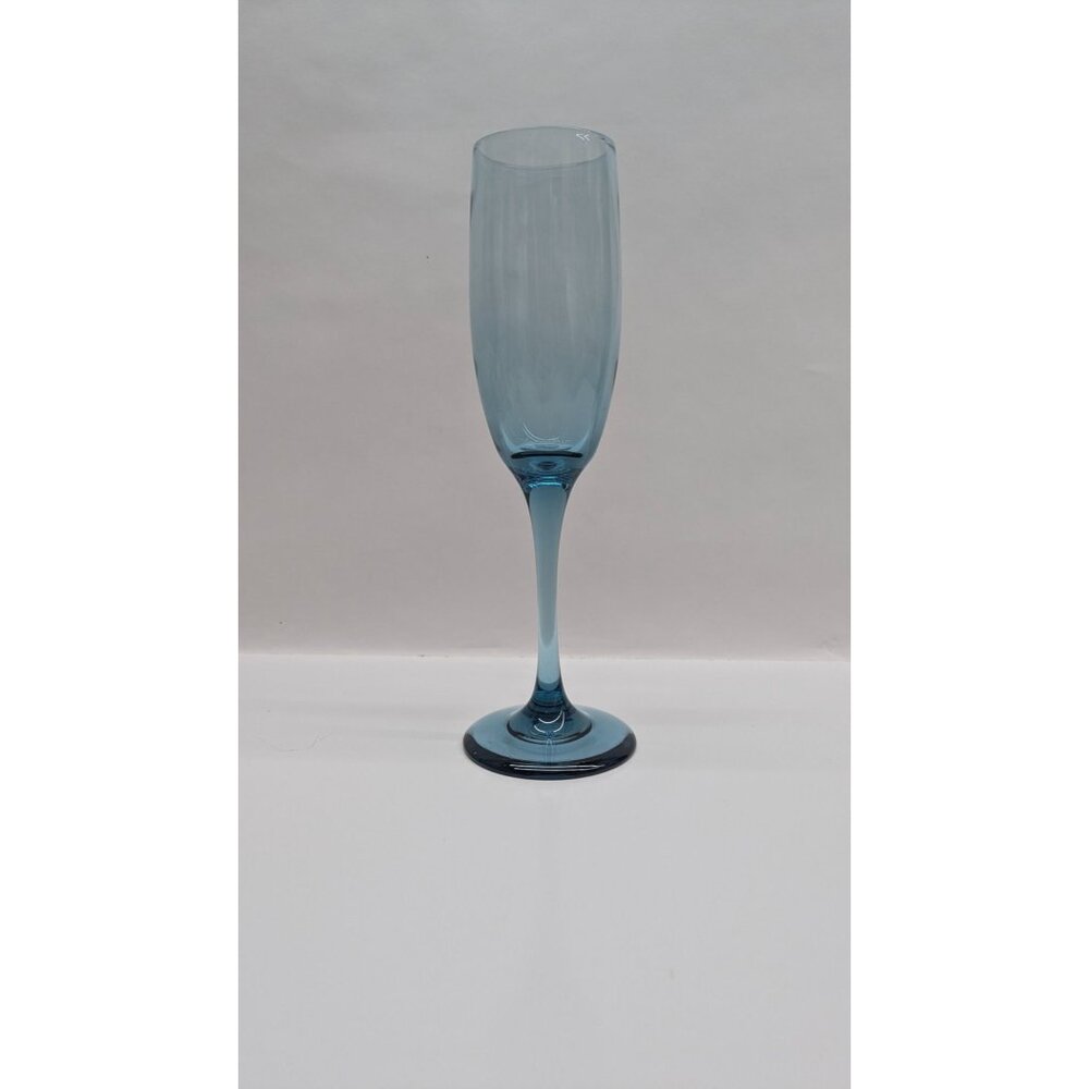 Libbey Blue Flute Champagne Glass Elegant Stemware